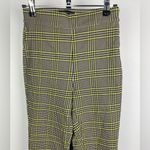 Urban Outfitters Black Green Checked Plaid Cropped Flare Pants Photo 5