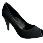Donald Pliner Black Crepe Elastic Peep Photo 0