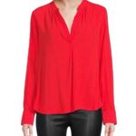 Zadig & Voltaire New ZADIG VOLTAIRE Tink Solid Fire Red Blouse Top Long Sleeve Size S $348 Photo 1