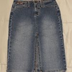 Vintage Lei Jean Pencil Skirt with Front Slit Size 00 Photo 0