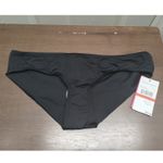 Vince Camuto  Swim NWT XS Black Sea Scallop Shirred Smooth Cheeky Bikini Bottom Photo 1