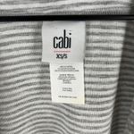CAbi ATC Reversible Cape Womens XS/S Gray Polka Dot Stripes Cardigan Sweater Photo 2