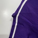 Milly FLAWED Purple Racer Stripe Turtleneck Sweater Size XL $295 Photo 4