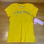 Juicy Couture Gela Pam Jewel Neck Shirt Primrose Yellow Women's Medium NWT Photo 0