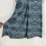 Tyler Boe Fit & Flare Dress Womens 4 Blue Crocodile Alligator Print Cap Sleeve Photo 5