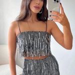 ZARA Sequin Crop Top Photo 2