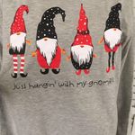 Christmas Gnomes Sweatshirt, Medium 🎄 Gray Photo 2