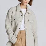 Everlane  Light Tan Sherpa Shirt Jacket Photo 0
