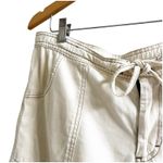 prAna Women’s Outdoor Cotton Shorts Size Large Light Tan Tie Waist 90’s Y2K Photo 3