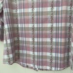 Dress Barn Button Up Collared Shirt Plaid Floral 3/4 Sleeve ~ Woman Size 14W/16W Photo 7