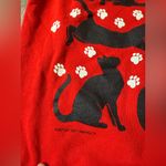 Hanes VTG I Love Cats Cat Lover Sweatshirt Crewneck Pullover Red Black Size S M Photo 4