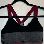 Stylish Black and Gray Women's Sports Bra Large Photo 0