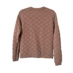 ZARA Quilted Light Crewneck Sweatshirt Brown Medium Photo 2
