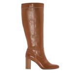 a.n.a . Size 6.5 Ludwig Cognac Stacked Heel Dress Boots Medium Zip Up New No Box Photo 1