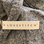 Lovestitch NWT Sweater Gray Open Knit Hooded Long Sleeve Loose Womens M/L Photo 7