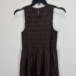 Madewell  The Melody Smocked Mini Dress Cotton Roasted Chicory Brown Medium NWT Photo 10