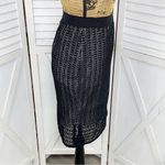 Ann Taylor Crochet Lace Sheer Illusion Pencil Skirt Black 6 Photo 2