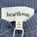 Heartloom  Rocky Top Ribbed Knit Tee Cutout Detail Dusty Blue Women SZ Large NEW‎ Photo 2