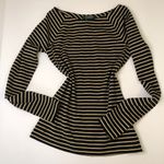 Ralph Lauren  | Glitter Gold Striped & Black Shirt Photo 1
