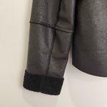 Vigoss NWOT Faux Shearling Open-front Jacket In Black Size Medium Photo 3