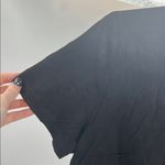 fab'rik  Black Sheath faux suede fringe Dress short sleeve M concert festival Photo 8