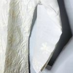 Womens Kurta Floral Long Sleeve Embroidered Blouse V Neck u Longline Shirt Tunic White Size undefined Photo 3