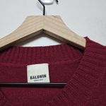 Baldwin Kansas City Sweater Womens Small Crew Neck Baby Wool Yak Cashmere Red Photo 2