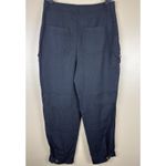 EXPRESS NWT  Super High Rise Button Fly Pants Women's Size 8 Black Lyocell Cargo Photo 6