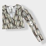 Motel Rocks Portia Crop Top in Retro Spot Brown Size XS Photo 4