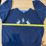 Vintage Shenanigans Blue Crewneck Angels Sweatshirt Sz M Embroidered Grannycore Photo 7