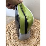 Estee Lauder Retro Lime Green And Cerulean Blue Color Block Make Up Bag Clutch Photo 4