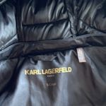 Karl Lagerfeld Packable Puffer Jacket Quilted Hooded Waist Coat Women’s Sz S Photo 9