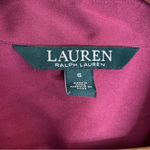 Ralph Lauren  Asymmetrical Maroon Long Sleeve Buttoned Dress Size 6 romantic Photo 5