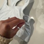 Nike Dri-Fit Swoosh Compression Racerback Sports Bra Womens Medium White Workout Photo 5