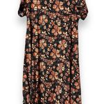 LuLaRoe Carly swing dress size small (6-8) black orange geometric pattern floral Photo 8