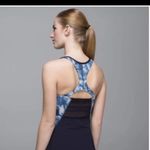 Lululemon Athletica Fitted Cut Out Tank Top Blue Photo 1