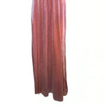 Lulus  whimsical romance pink velvet faux-wrap maxi dress slits size medium.#67 Photo 4