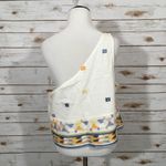 Free People NWT  Bali Baby Asymmetrical Tank - Ivory Combo - Medium Photo 9