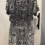 Chico's  3 Monochrome Paisley Mini Dress smocked waist Photo 0