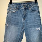 Wild Fable Light Wash Denim Heavily Exposed Distressed High Rise Mom Jeans Photo 2