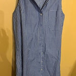 Finley Matthew checkered sleeveless dress small Blue Photo 0
