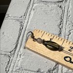 Teardrop Grey Charcoal Black Iridescent Silver Beaded Necklace and Earring Set Photo 10