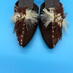 Foratempo Vintage Embellished Brown Women's Slides with Kitten Heels Size 36/5.5 Photo 3