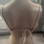 No Boundaries  Women’s NoBo Blush Pink Velvet Cheetah Print Swim Bikini Top Sz M Photo 3