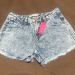 Refuge Blue Acid Wash Jean Shorts Photo 0