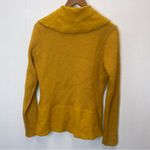 Clothes Small Vintage Boiled Wool Mustard Yellow Long Sleeve Cardigan Sweater Size L Photo 7