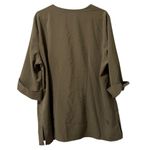 Maggie Barnes  Tunic Top Button up Plus Size 1X 18/20 Lagenlook Button Down Artsy Photo 1