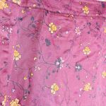 Loft  Maroon Floral Pencil Skirt Size 10 Photo 1