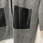 Calvin Klein Long Line Zip Sweater Faux Leather Accents Photo 6