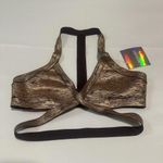 Missguided Misguided Strappy Crop Top Sz 6 Brown & Rose Gold Tone Beach / Club Wear Photo 3